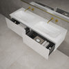Raffinata Two Drawer Vanity Unit With Beyondstone Double Basin - Gloss White 1400mm image