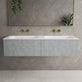 Raffinata Two Drawer Vanity Unit With Beyondstone Double Basin - Light Concrete 1400mm image