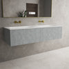 Raffinata Two Drawer Vanity Unit With Beyondstone Double Basin - Light Concrete 1400mm image