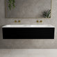 Raffinata Two Drawer Vanity Unit With Beyondstone Double Basin - Matt Black 1400mm image
