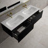 Raffinata Two Drawer Vanity Unit With Beyondstone Double Basin - Matt Black 1400mm image
