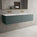 Raffinata Two Drawer Vanity Unit With Beyondstone Double Basin - Matt Dark Green 1400mm