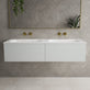 Raffinata Two Drawer Vanity Unit With Beyondstone Double Basin - Matt Dove 1400mm image