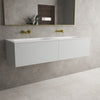 Raffinata Two Drawer Vanity Unit With Beyondstone Double Basin - Matt Dove 1400mm image