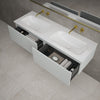 Raffinata Two Drawer Vanity Unit With Beyondstone Double Basin - Matt Dove 1400mm image