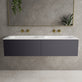 Raffinata Two Drawer Vanity Unit With Beyondstone Double Basin - Matt Graphite 1400mm image