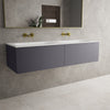 Raffinata Two Drawer Vanity Unit With Beyondstone Double Basin - Matt Graphite 1400mm image