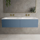 Raffinata Two Drawer Vanity Unit With Beyondstone Double Basin - Matt Navy 1400mm image