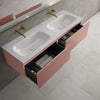 Raffinata Two Drawer Vanity Unit With Beyondstone Double Basin - Matt Pink 1400mm image