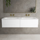 Raffinata Two Drawer Vanity Unit With Beyondstone Double Basin - Matt White 1400mm image