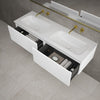 Raffinata Two Drawer Vanity Unit With Beyondstone Double Basin - Matt White 1400mm image