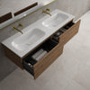 Raffinata Two Drawer Vanity Unit With Beyondstone Double Basin - Oak 1400mm image
