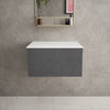 Raffinata Single Drawer Countertop Vanity Unit - Dark Concrete 600mm image