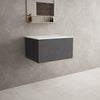 Raffinata Single Drawer Countertop Vanity Unit - Dark Concrete 600mm image