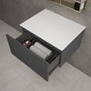 Raffinata Single Drawer Countertop Vanity Unit - Dark Concrete 600mm image