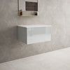 Raffinata Single Drawer Countertop Vanity Unit - Gloss Dove 600mm image