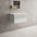 Raffinata Single Drawer Countertop Vanity Unit - Gloss Dove 600mm