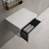 Raffinata Single Drawer Countertop Vanity Unit - Gloss Dove 600mm image