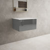 Raffinata Single Drawer Countertop Vanity Unit - Gloss Dust 600mm image