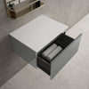 Raffinata Single Drawer Countertop Vanity Unit - Gloss Dust 600mm image