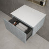 Raffinata Single Drawer Countertop Vanity Unit - Light Concrete 600mm image