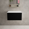 Raffinata Single Drawer Countertop Vanity Unit - Matt Black 600mm image