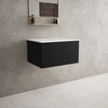 Raffinata Single Drawer Countertop Vanity Unit - Matt Black 600mm image