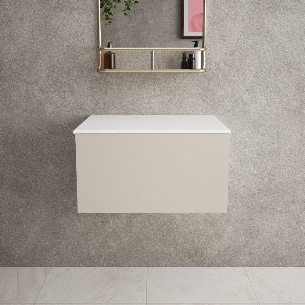 Raffinata Single Drawer Countertop Vanity Unit - Matt Cashmere 600mm