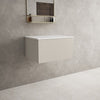 Raffinata Single Drawer Countertop Vanity Unit - Matt Cashmere 600mm image