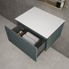 Raffinata Single Drawer Countertop Vanity Unit - Matt Dark Green 600mm image