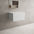 Raffinata Single Drawer Countertop Vanity Unit - Matt Dove 600mm