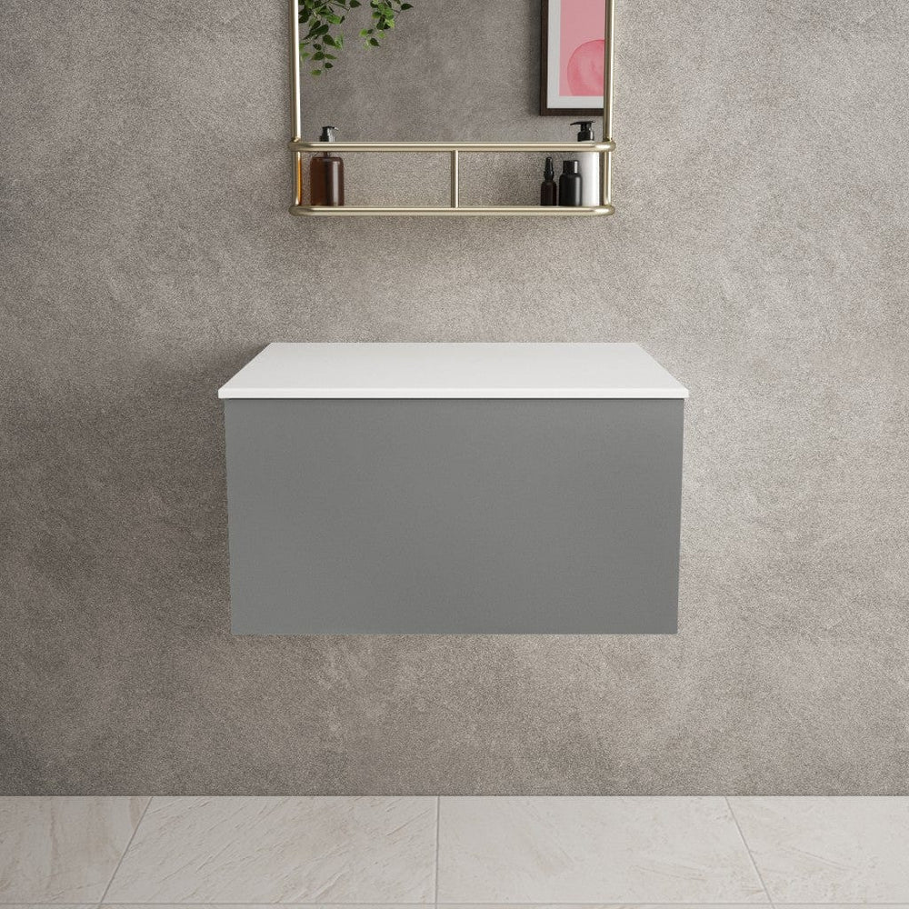 Raffinata Single Drawer Countertop Vanity Unit - Matt Dust 600mm