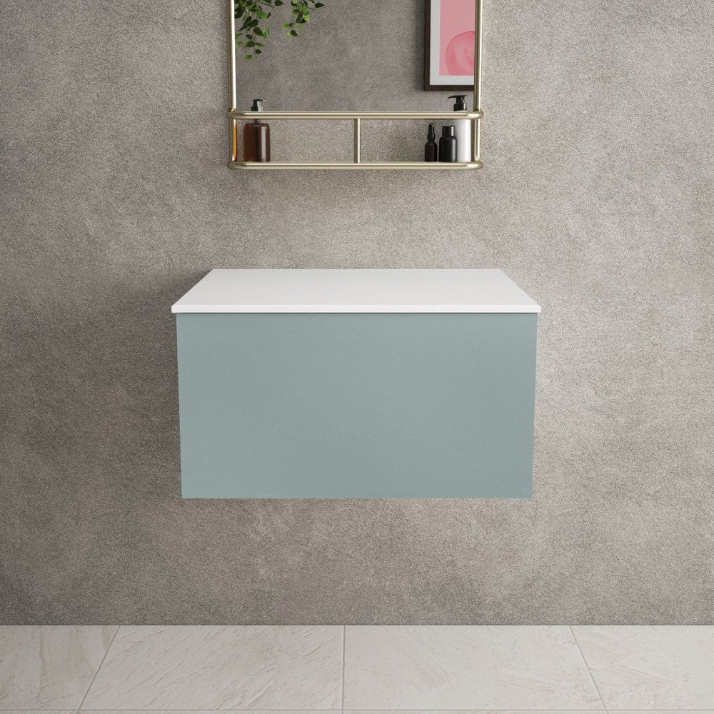 Raffinata Single Drawer Countertop Vanity Unit - Matt Fjord 600mm