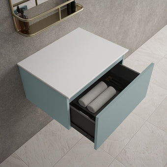 Raffinata Single Drawer Countertop Vanity Unit - Matt Fjord 600mm
