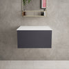 Raffinata Single Drawer Countertop Vanity Unit - Matt Graphite 600mm image