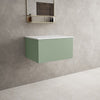 Raffinata Single Drawer Countertop Vanity Unit - Matt Light Green 600mm image