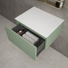 Raffinata Single Drawer Countertop Vanity Unit - Matt Light Green 600mm image
