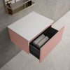 Raffinata Single Drawer Countertop Vanity Unit - Matt Pink 600mm image