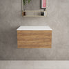 Raffinata Single Drawer Countertop Vanity Unit - Oak 600mm image