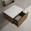Raffinata Single Drawer Countertop Vanity Unit - Oak 600mm image