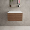 Raffinata Single Drawer Countertop Vanity Unit - Walnut 600mm image
