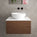 Raffinata Single Drawer Countertop Vanity Unit - Walnut 600mm