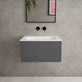 Raffinata One Drawer Vanity Unit With Beyondstone Basin - Dark Concrete 600mm image
