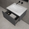 Raffinata One Drawer Vanity Unit With Beyondstone Basin - Dark Concrete 600mm image