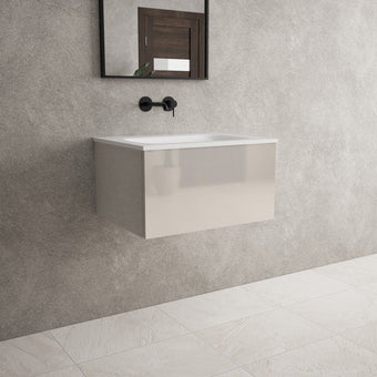 Raffinata One Drawer Vanity Unit  With Beyondstone Basin - Gloss Cashmere 600mm
