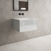 Raffinata One Drawer Vanity Unit  With Beyondstone Basin - Gloss Dove 600mm image