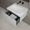 Raffinata One Drawer Vanity Unit  With Beyondstone Basin - Gloss Dove 600mm image