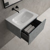 Raffinata One Drawer Vanity Unit  With Beyondstone Basin - Light Concrete 600mm image