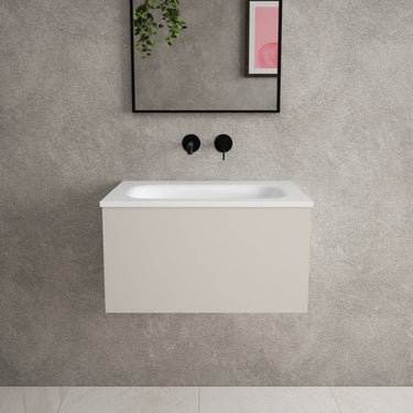 Raffinata One Drawer Vanity Unit  With Beyondstone Basin - Matt Cashmere 600mm