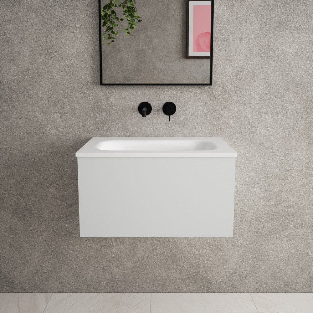 Raffinata One Drawer Vanity Unit  With Beyondstone Basin - Matt Dove 600mm image